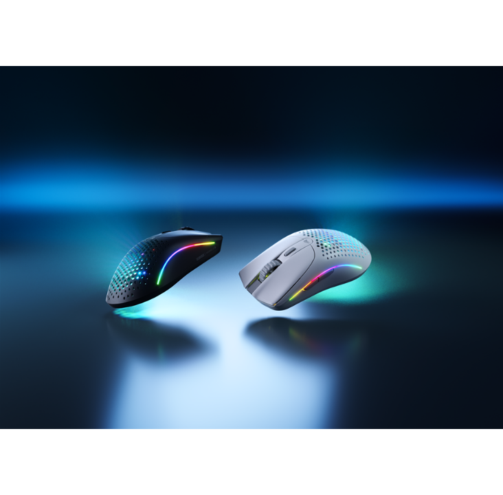 Glorious Model O Wireless 2 - Matte White - Gaming mouse - Optic - 6 buttons - Black with RGB light