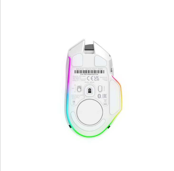 Razer Basilisk V3 Pro - Gaming mouse - Optic - 11 buttons - White with RGB light