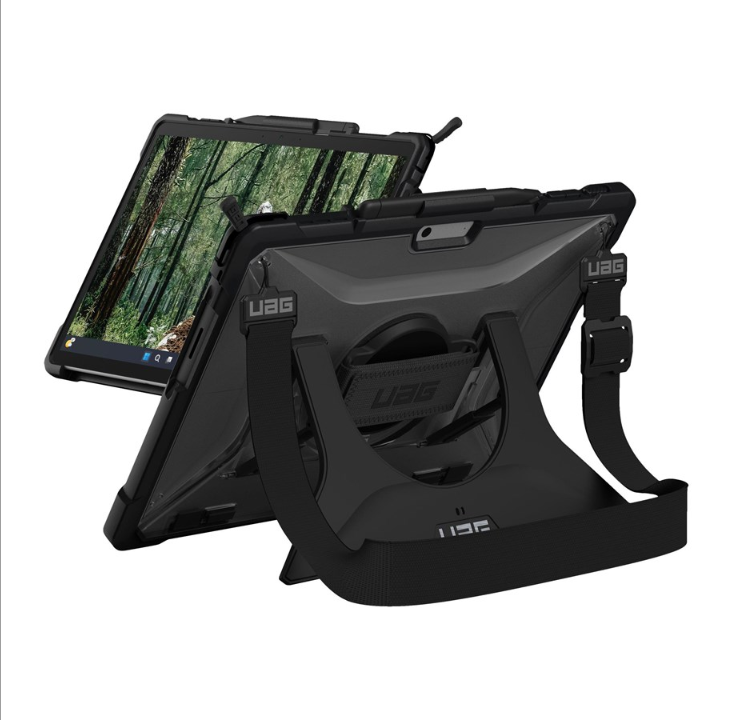 UAG Plasma Series Rugged Case for Surface Pro 9 - Plasma Series w/ Handstrap and Shoulder Strap- Clear