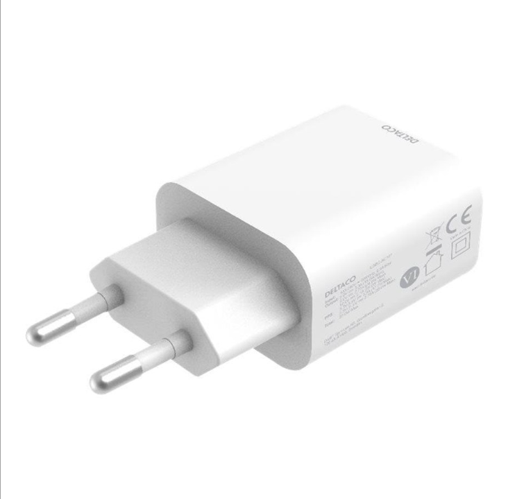 Deltaco Power adapter - USB-C - 25 Watt