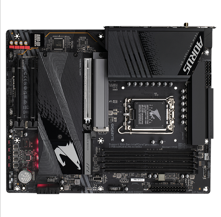 GIGABYTE Z790 AORUS ELITE AX DDR4 Motherboard - Intel Z790 - Intel LGA1700 socket - DDR4 RAM - ATX