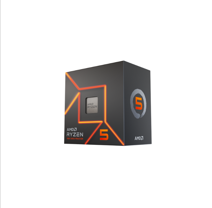 AMD Ryzen 5 7600 Wraith Stealth CPU - 6 cores - 4 GHz - AMD AM5 - AMD Boxed (PIB - with cooler)