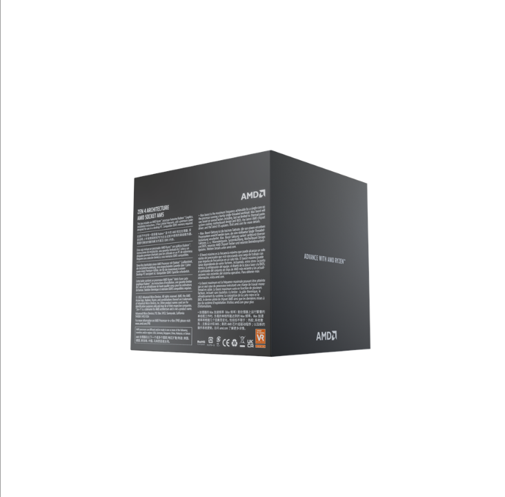 وحدة المعالجة المركزية AMD Ryzen 7 7700 Wraith Prism - 8 مراكز - 3.8 جيجا هرتز - AMD AM5 - AMD Boxed (PIB - مع مبرد)