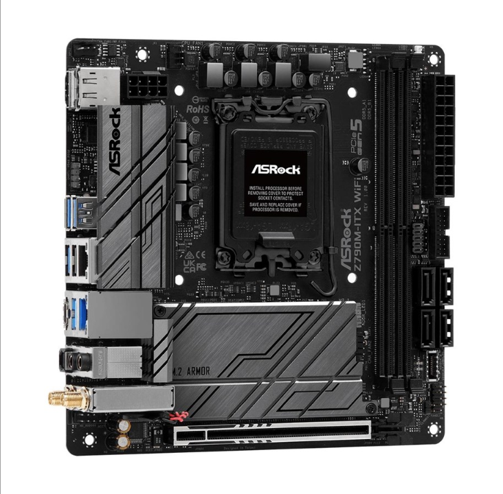 ASRock Z790M-ITX WIFI Motherboard - Intel Z790 - Intel LGA1700 socket - DDR5 RAM - Mini-ITX