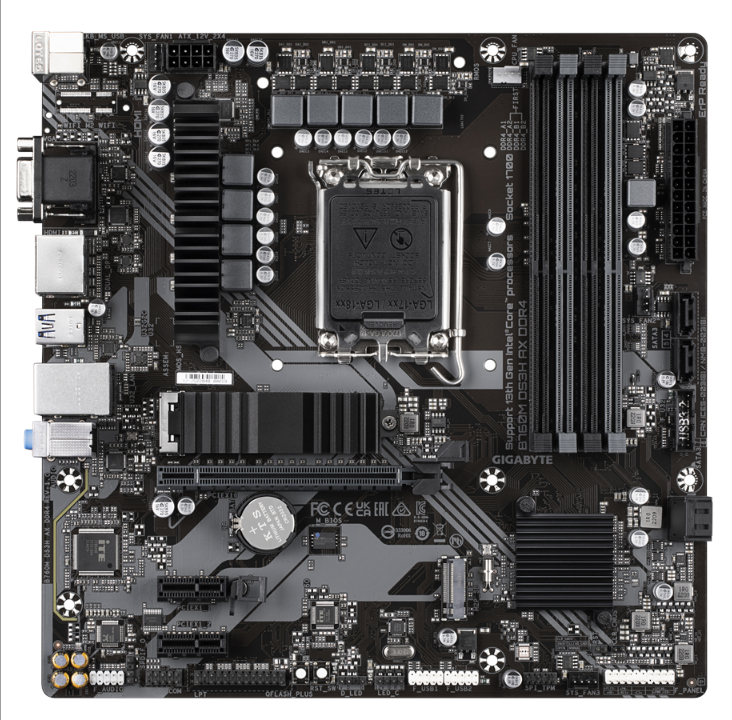 GIGABYTE B760M DS3H DDR4 Motherboard - Intel B760 - Intel LGA1700 socket - DDR4 RAM - Micro-ATX