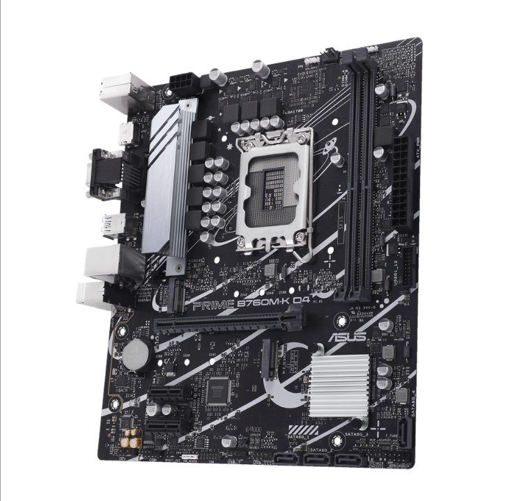 اللوحة الأم ASUS PRIME B760M-K D4 - Intel B760 - مقبس Intel LGA1700 - ذاكرة الوصول العشوائي DDR4 - Micro-ATX