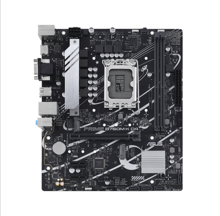 اللوحة الأم ASUS PRIME B760M-K D4 - Intel B760 - مقبس Intel LGA1700 - ذاكرة الوصول العشوائي DDR4 - Micro-ATX