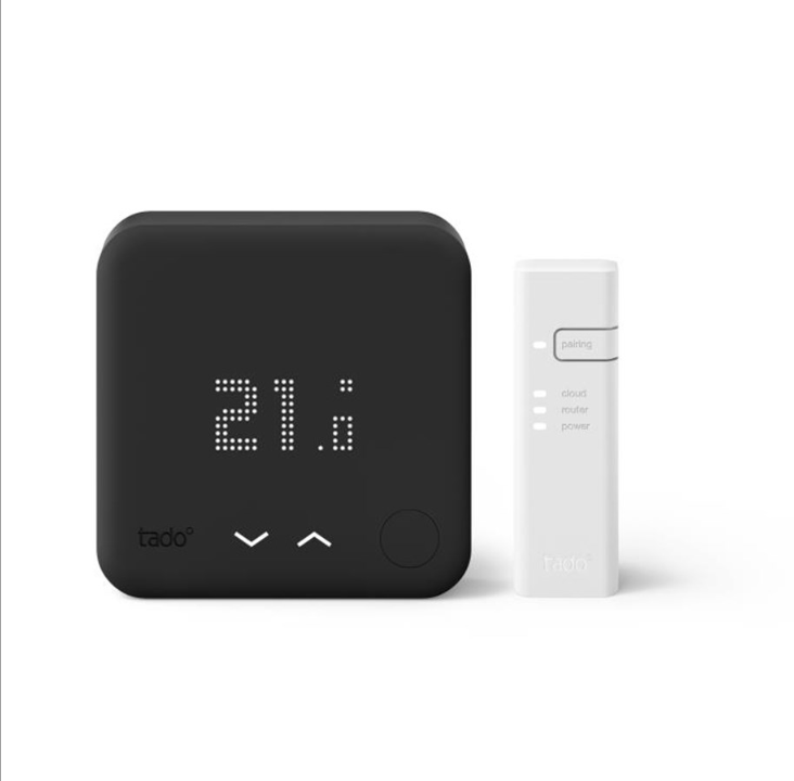tado Starter Kit Wired Smart Thermostat V3+ (Black Edition)