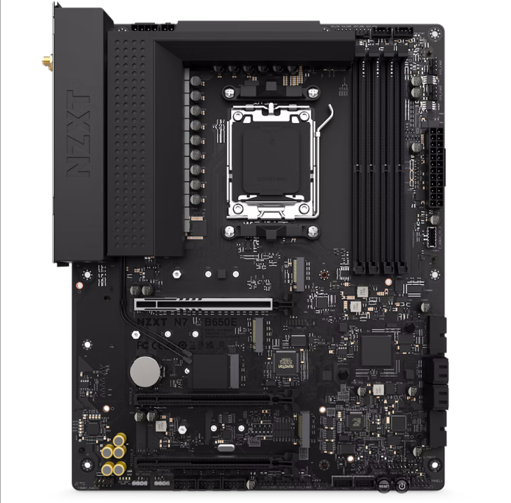 NZXT N7 B650E Black Motherboard - AMD B650E - AMD AM5 socket - DDR5 RAM - ATX