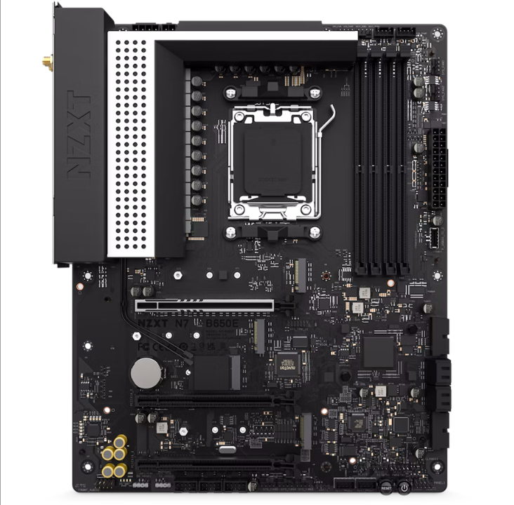 NZXT N7 B650E White Motherboard - AMD B650E - AMD AM5 socket - DDR5 RAM - ATX