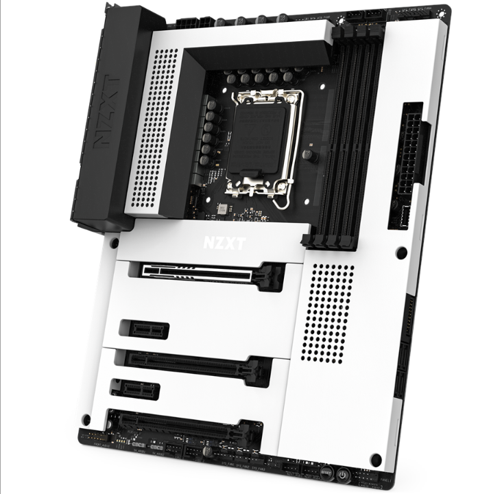 NZXT N7 Z790 White Motherboard - Intel Z790 - Intel LGA1700 socket - DDR5 RAM - ATX