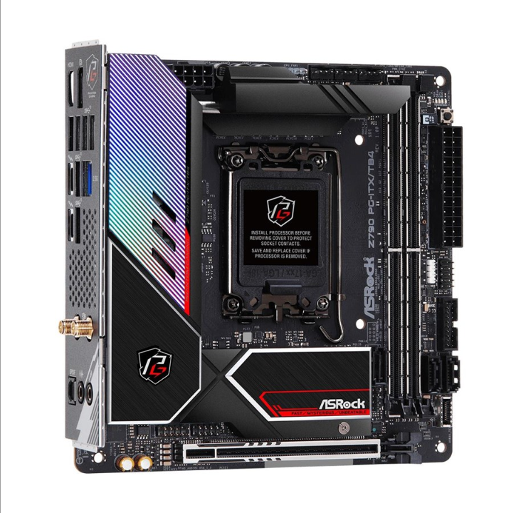 ASRock Z790 PG-ITX/TB4 Motherboard - Intel Z790 - Intel LGA1700 socket - DDR5 RAM - Mini-ITX