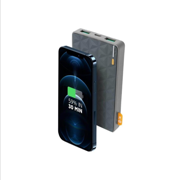 باور بانك Xtorm Fuel Series - Li-pol - USB USB-C - باور بانك 20 وات - رمادي - 10000 مللي أمبير في الساعة