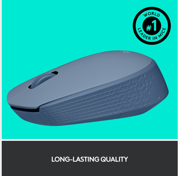 Logitech LOGI M171 ماوس لاسلكي - أزرق-رمادي - ماوس - بصري - 3 أزرار - Bl؟