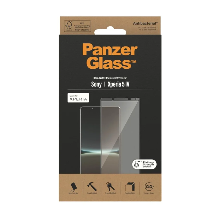 PanzerGlass 屏幕保护膜索尼 Xperia 5 IV |超宽贴合