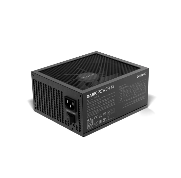 安静！ Dark Power 13 ATX 3.0 - 1000W 电源 - 1000 瓦 - 135 毫米 - 80 Plus 钛金证书（效率高达 90%）