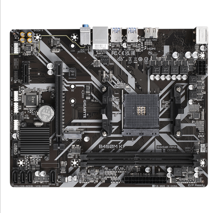 GIGABYTE B450M K Motherboard - AMD B450 - AMD AM4 socket - DDR4 RAM - Micro-ATX