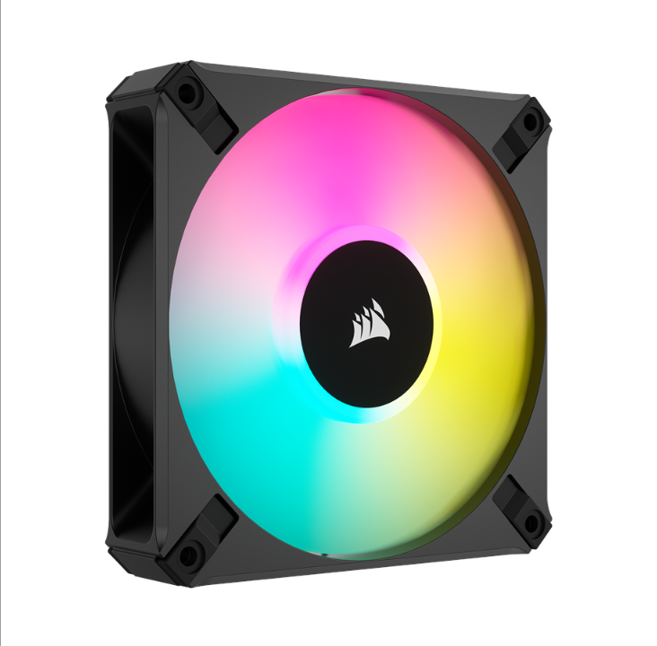 Corsair iCUE AF120 RGB ELITE - 3 件装 - 黑色 - 机箱风扇 - 120 毫米 - 黑色带 RGB LED - 34 dBA