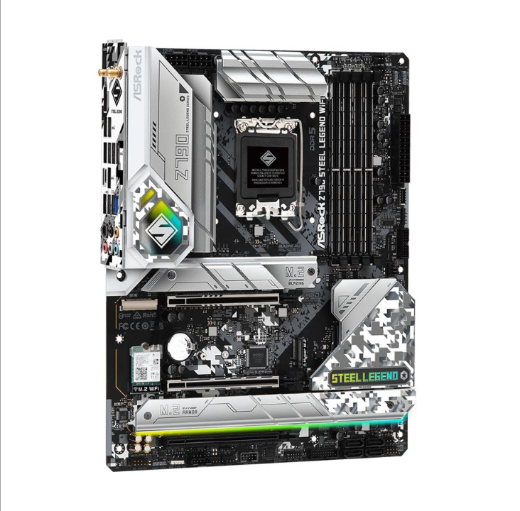 ASRock Z790 Steel Legend WiFi Motherboard - Intel Z790 - Intel LGA1700 socket - DDR5 RAM - ATX