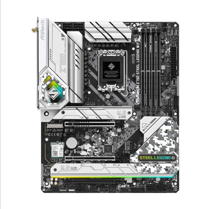 ASRock Z790 Steel Legend WiFi Motherboard - Intel Z790 - Intel LGA1700 socket - DDR5 RAM - ATX