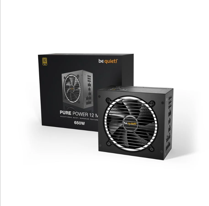 be quiet! Pure Power 12 M - ATX 3.0 - 650W power supply - 650 Watt - 120 mm - 80 Plus Gold certificate