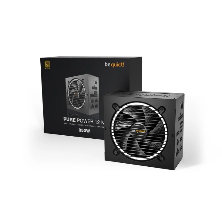 be quiet! Pure Power 12 M - ATX 3.0 - 850W power supply - 850 Watt - 120 mm - 80 Plus Gold certificate