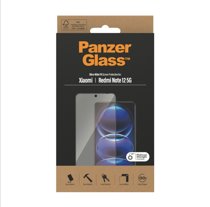 PanzerGlass 屏幕保护膜小米红米 Note 12 5G |超宽贴合