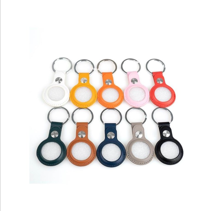 Light Solutions Airtag Key Ring - Leather - Orange