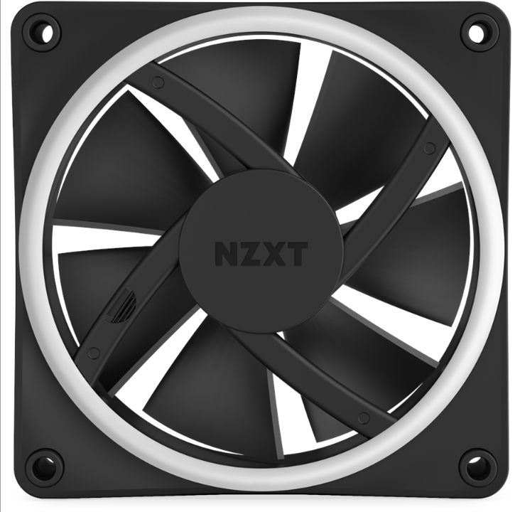 NZXT F120 RGB DUO - 黑色 - 机箱风扇 - 120mm - 黑色带 RGB LED - 29 dBA