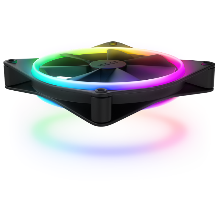 NZXT F140 RGB DUO 2-pack & RGB Controller - Black - Chassis fan - 140mm - Black with RGB LED - 36 dBA