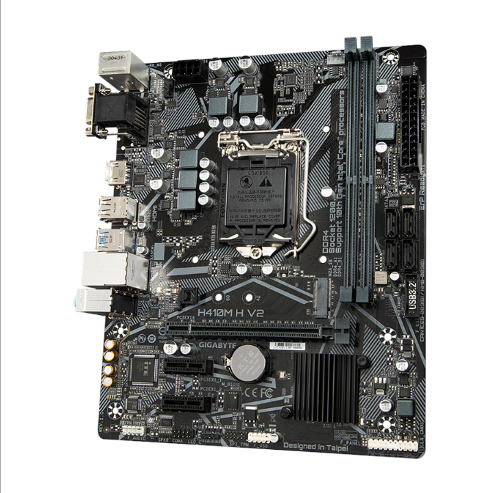 GIGABYTE H410M H V2 Motherboard - Intel H410 - Intel LGA1200 socket - DDR4 RAM - Micro-ATX