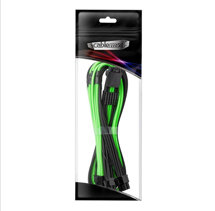 CableMod C-Series Pro ModMesh 12VHPWR - 3x PCI-e - 60cm - Black and Green