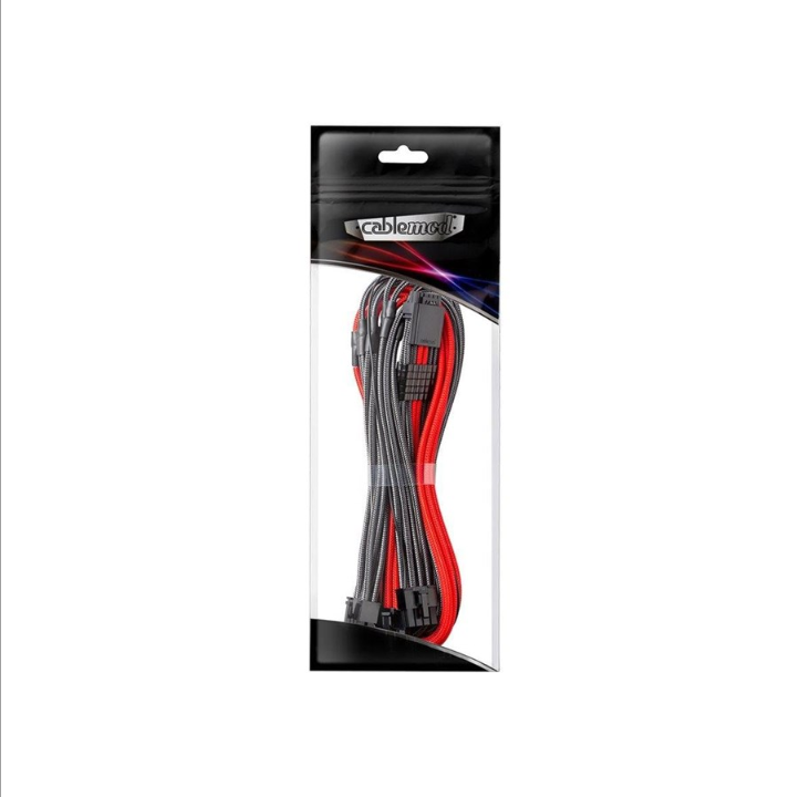 CableMod C-Series Pro ModMesh 12VHPWR - 3x PCI-e - 60cm - Dark Gray and Red