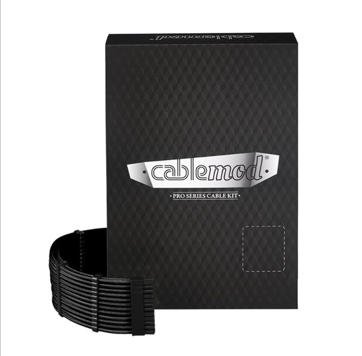 CableMod C-Series Pro ModMesh 12VHPWR 电缆套件适用于 Corsair RM RMi RMx（黑色标签）- 黑色