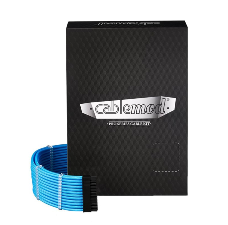 طقم كابل CableMod C-Series Pro ModMesh 12VHPWR لـ Corsair RM RMi RMx (ملصق أسود) - أزرق