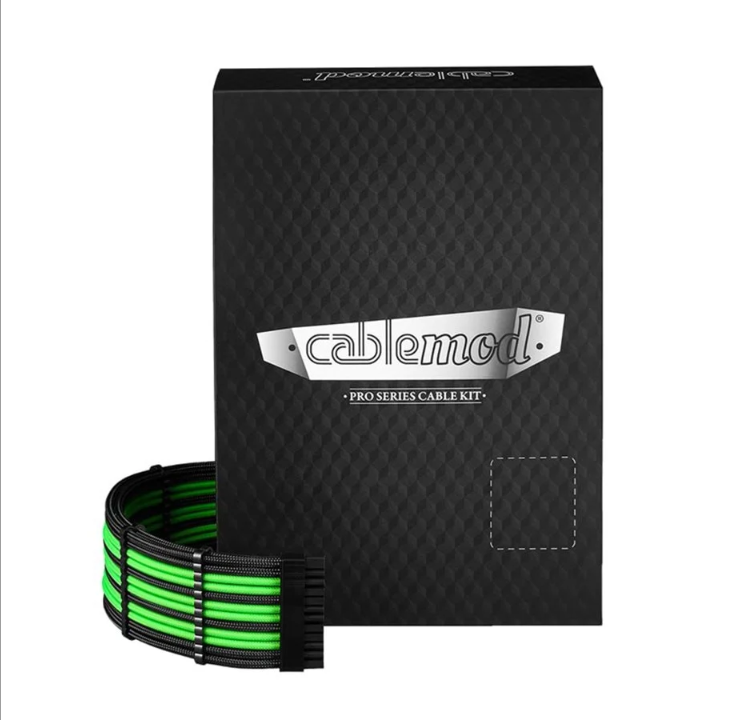 CableMod C-Series Pro ModMesh 12VHPWR Cable Kit for Corsair RM RMi RMx (Black Label) - Black and Green