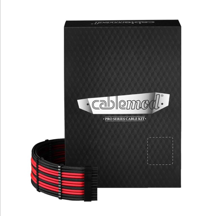 CableMod RT-Series Pro ModMesh 12VHPWR كابل مزدوج - أسود وأحمر