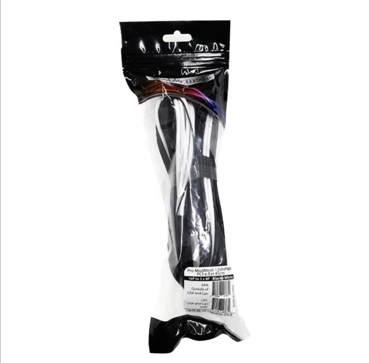 CableMod Pro ModMesh 12VHPWR to 3x PCI-e Cable - 45cm Black and White