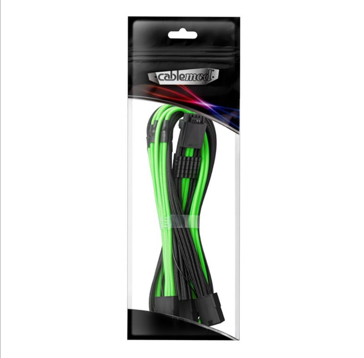 CableMod Pro ModMesh 12VHPWR to 3x PCI-e Cable - 45cm Black and Green