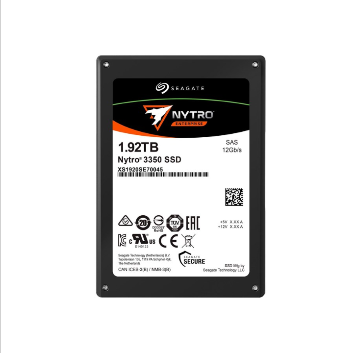 Seagate Nytro 3350 - SSD - قدرة تحمل متدرجة - 1.92 تيرابايت - SAS 12 جيجابت/ثانية