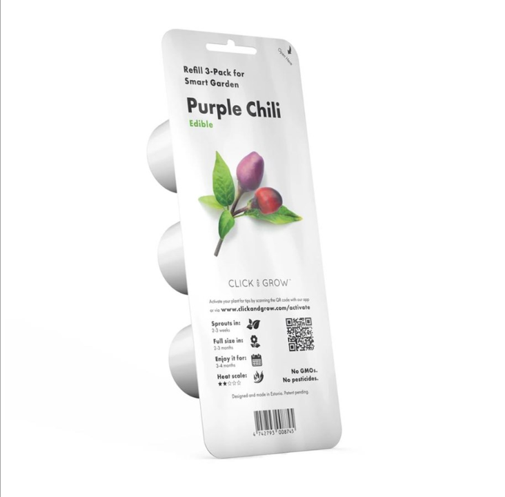 Click and Grow Smart Garden refill 3-pack - Purple Chili Pepper