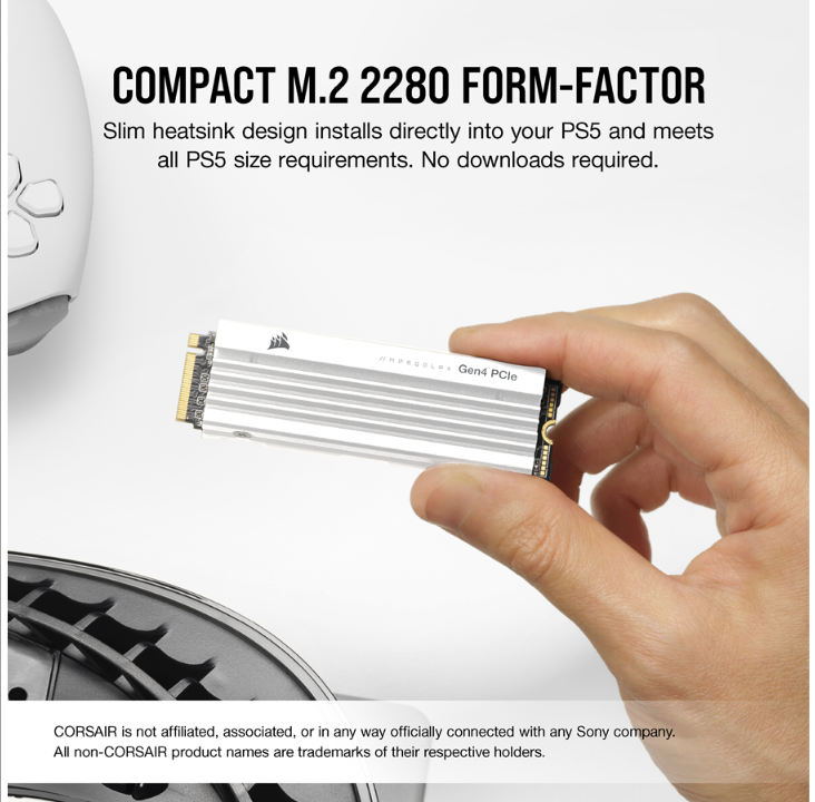 Corsair MP600 PRO LPX White - 1TB - M.2 2280 - PCIe 4.0