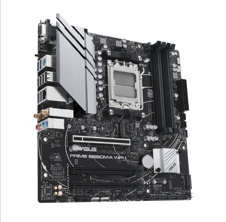 华硕 PRIME B650M-A WIFI II 主板 - AMD B650 - AMD AM5 插槽 - DDR5 RAM - Micro-ATX