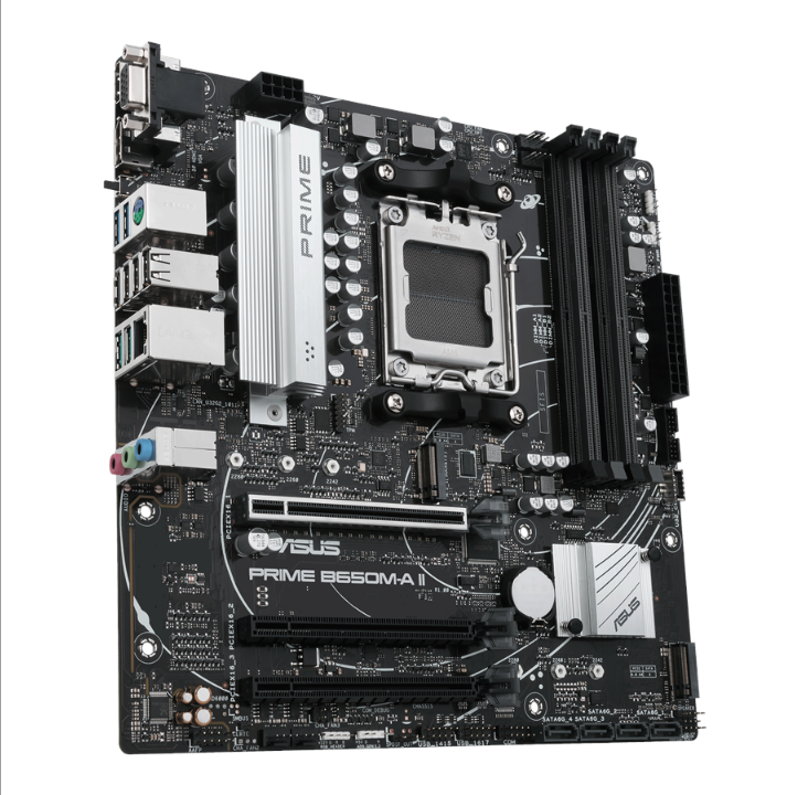 اللوحة الأم ASUS PRIME B650M-A II-CSM - AMD B650 - مقبس AMD AM5 - ذاكرة الوصول العشوائي DDR - Micro-ATX