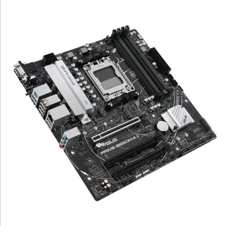 اللوحة الأم ASUS PRIME B650M-A II-CSM - AMD B650 - مقبس AMD AM5 - ذاكرة الوصول العشوائي DDR - Micro-ATX