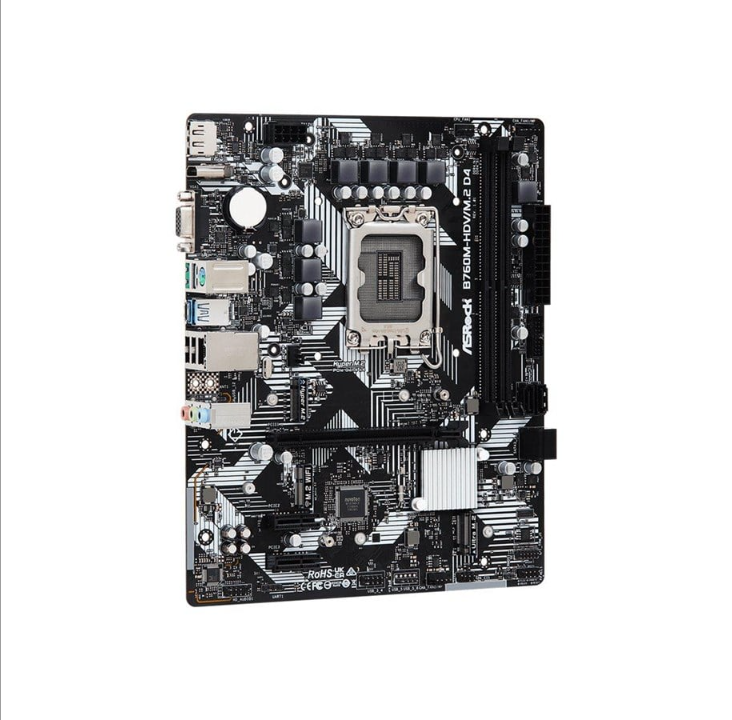 ASRock B760M-HDV/M.2 D4 Motherboard - Intel B760 - Intel LGA1700 socket - DDR4 RAM - Micro-ATX