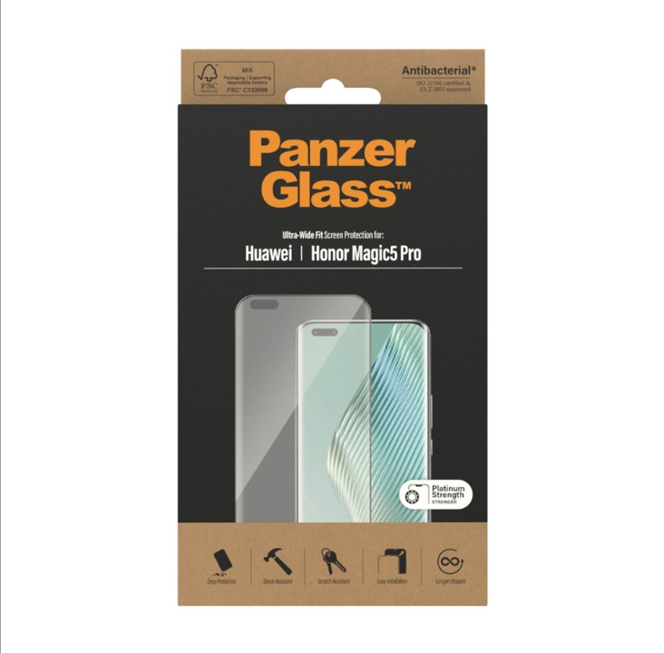 PanzerGlass Screen Protector Honor Magic 5 Pro | Ultra Wide Fit