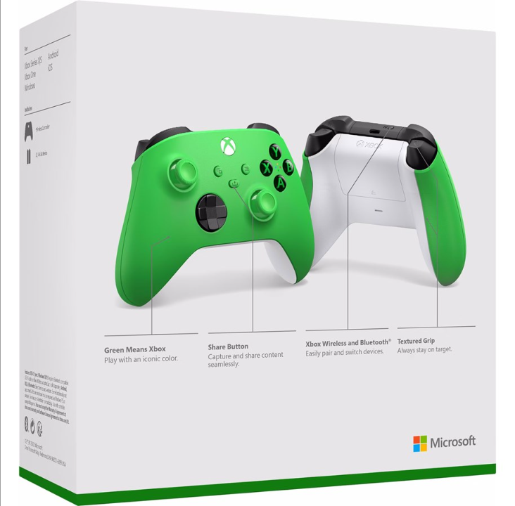 Microsoft Xbox Wireless Controller (Velocity Green) - Gamepad - Android