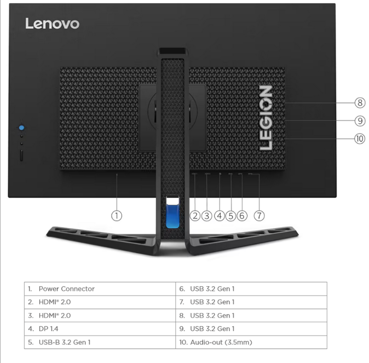 27" Lenovo Legion Y27QF-30 - 2560x1440 - 240Hz - IPS - USB 3.2 HUB - 1 ms - Screen