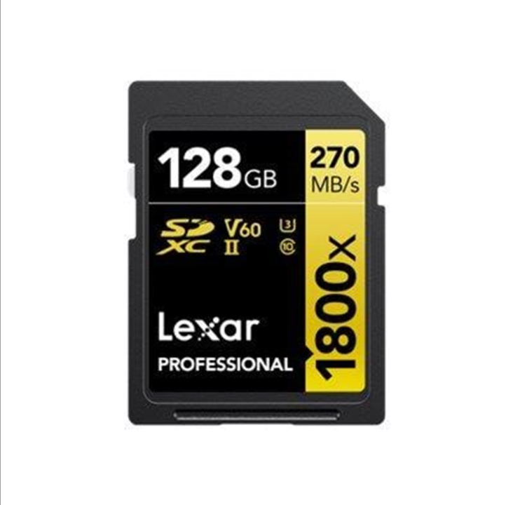 Lexar Professional GOLD Series - flash memory card - 128 GB - SDXC UHS-II